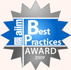 AIIM 2009 Best Practices Award Winner